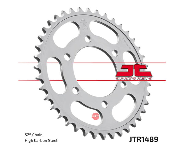 JT Steel 40 Tooth Rear Motorcycle Sprocket JTR1489.40