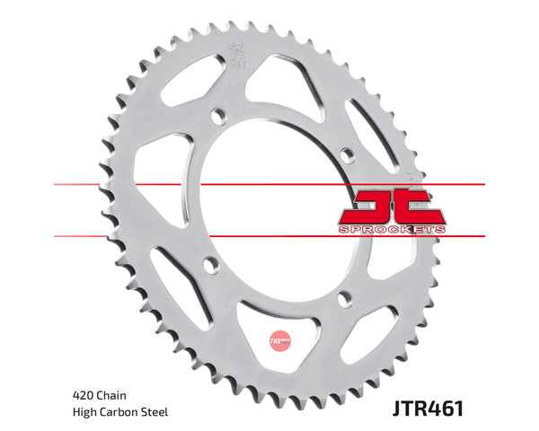 JT Steel 51 Tooth Rear Motorcycle Sprocket JTR461.51