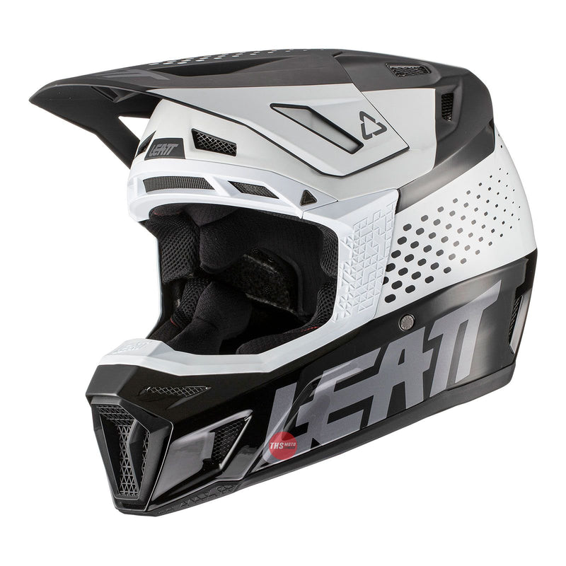 Leatt 2022 Helmet Kit Moto 8.5 V22 Black White Large 59-60cm