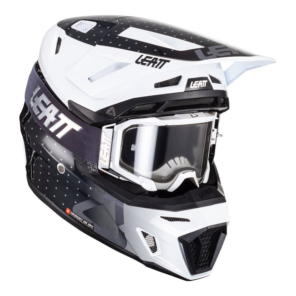 Leatt 2024 8.5 Helmet & Goggle Kit - Black / White Size Medium 58cm