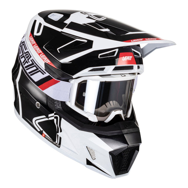 Leatt 2024 7.5 Helmet & Goggle Kit - Black / White Size Medium 58cm