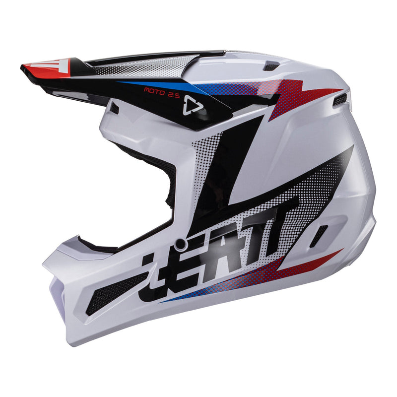 Leatt 2024 2.5 Moto Helmet - Black / White Size Large 60cm