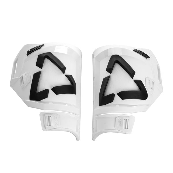 LEATT BOOT SHIN PLATE KIT 5.5 WHT/BLK PAIR US7-9