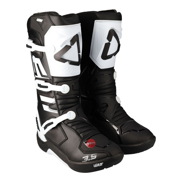 Leatt 3.5 Junior - Black / White Off Road Boots Size US2 / EU 34