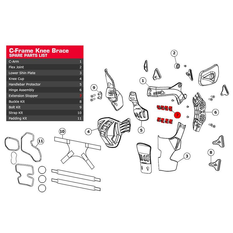 EXTENSION STOPPER KIT C-FRAME PRO CARBON PAIR