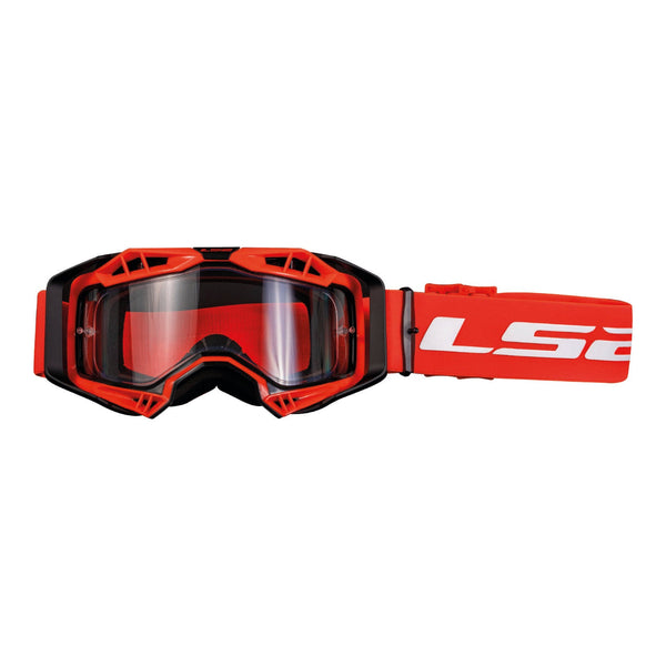 LS2 Helmets Aura Goggle Red With Clear Lens