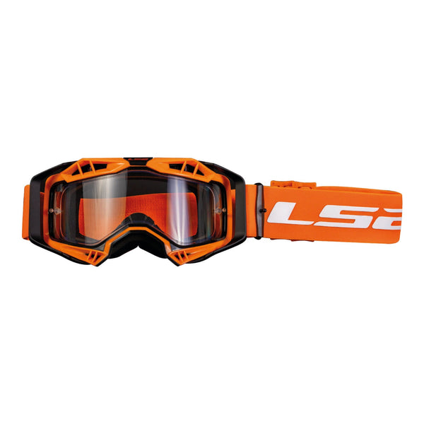 LS2 Helmets Aura Goggle Orange With Clear Lens