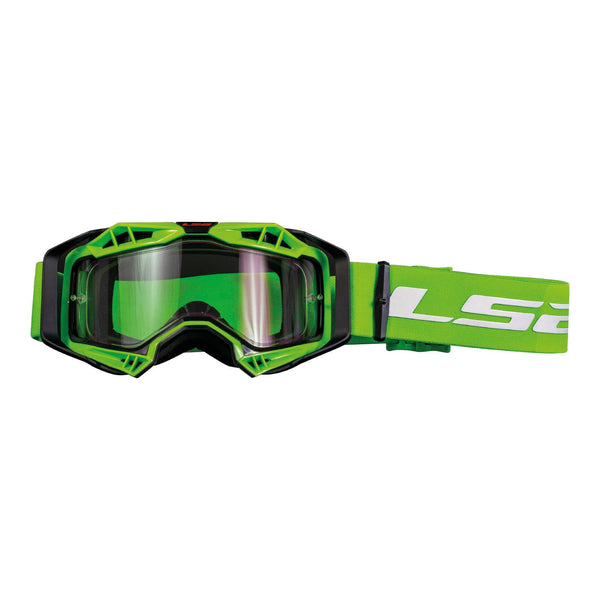 LS2 Helmets Aura Goggle Hv Green With Clear Lens