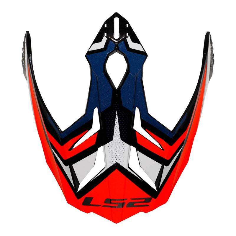 LS2 Helmets MX701 Peak Focus G.blue Withe Red