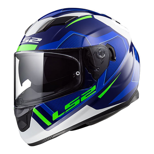 LS2 FF320 STREAM HELMET AXIS WHITE BLUE Large 59cm 60cm