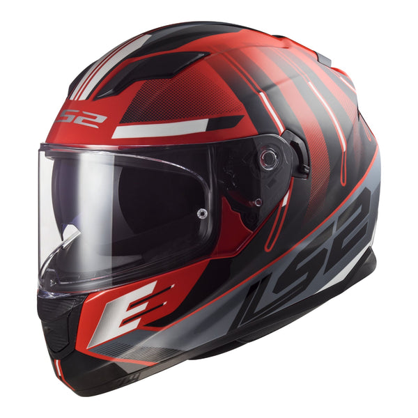 LS2 FF320 Stream Evo Shadow Helmet - Red / White Size Large