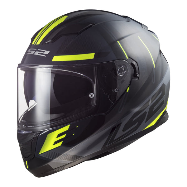 LS2 FF320 Stream Evo Shadow Helmet - Silver / Hi-Vis Yellow Size XL