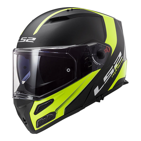 LS2 FF324 METRO EVO RAPID MATTE BLACK YELLOW Road Helmet Size XL 61cm 62cm