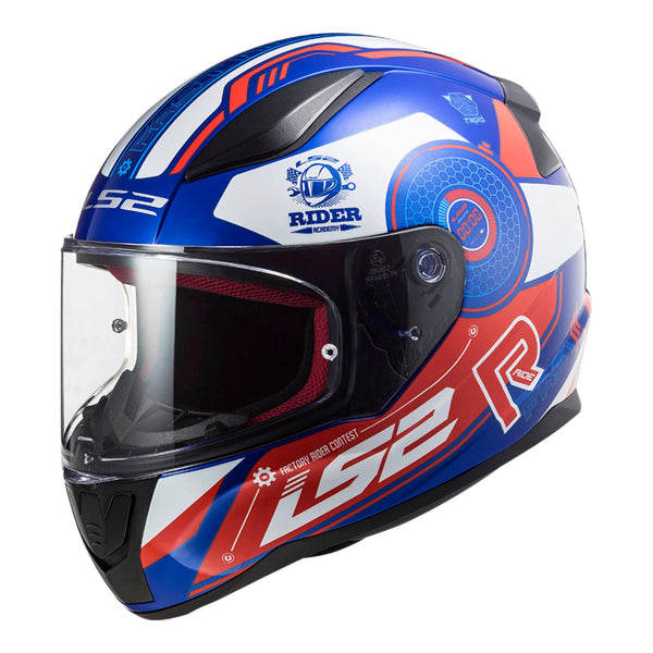 LS2 Helmets FF353 Rapid Stratus Blu Red White 2XL 63cm 64cm