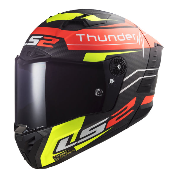 LS2 FF805 Thunder Attack - Matte Red / Hi-Vis Yellow Size XL