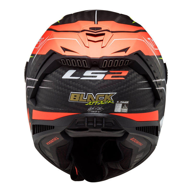 LS2 FF805 Thunder Attack - Matte Red / Hi-Vis Yellow Road Helmet Size Medium 58cm