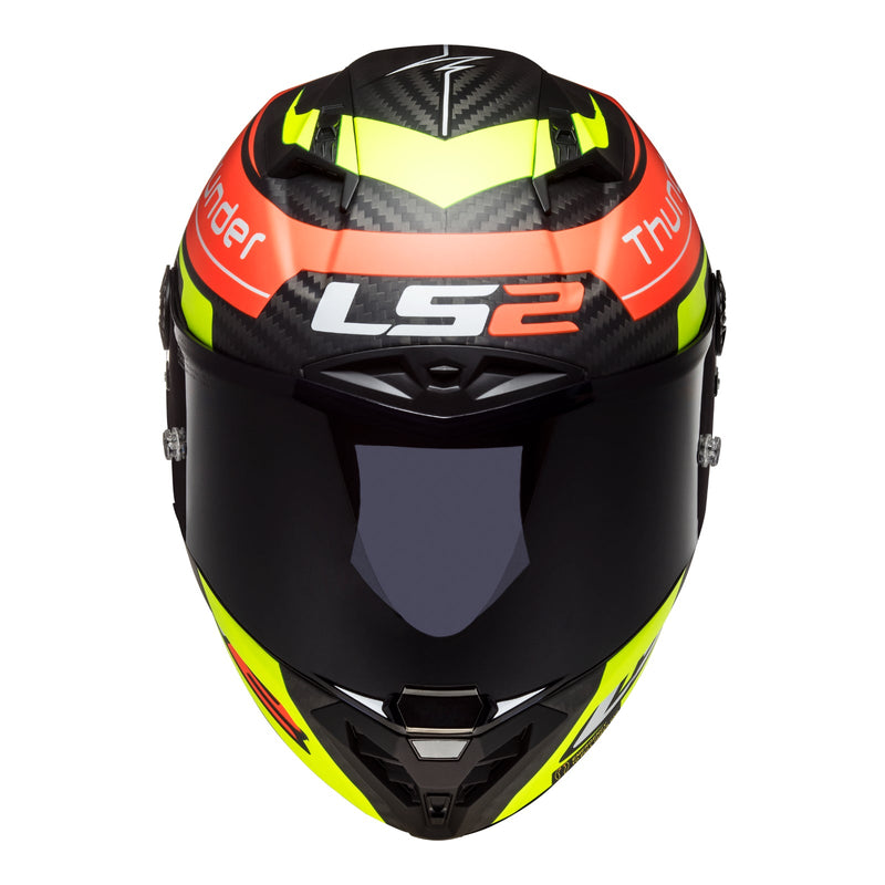 LS2 FF805 Thunder Attack - Matte Red / Hi-Vis Yellow Road Helmet Size Medium 58cm