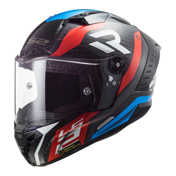 LS2 Helmets FF805C Thunder Carbon Supra Red blu 6K Lg 59cm 60cm