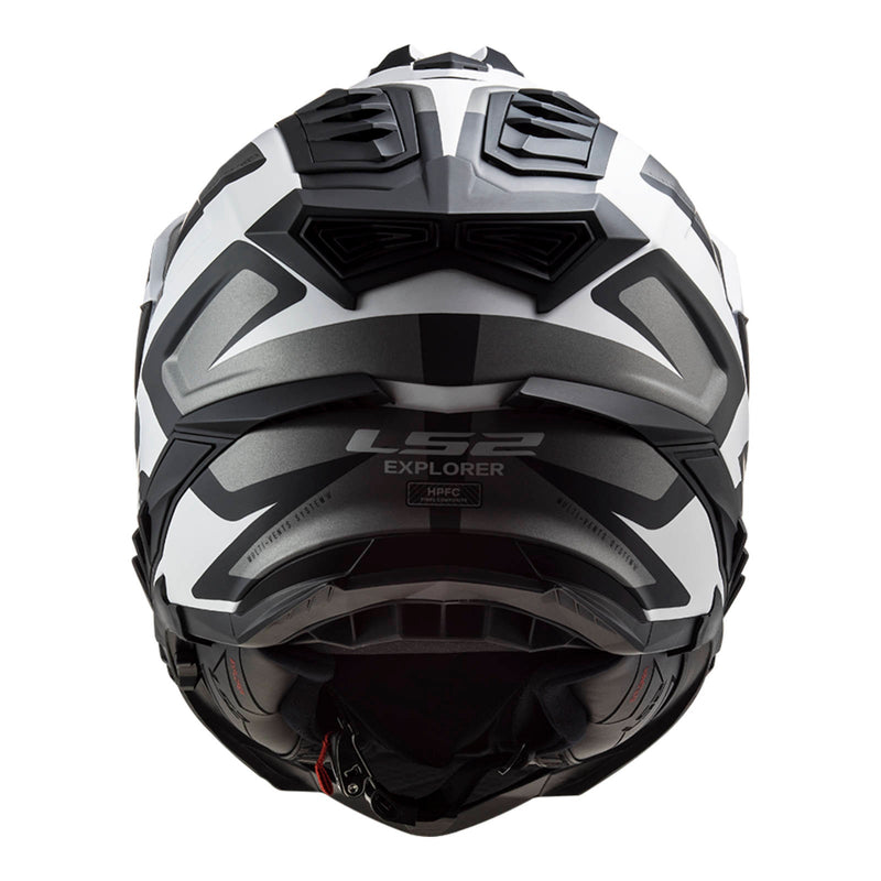 LS2 MX701 Explorer Alter Motorcycle Helmet HPFC 06 - Matte Black / White Size L