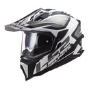 LS2 MX701 Explorer Alter Helmet - Matte Black / White Size Small 55 56cm
