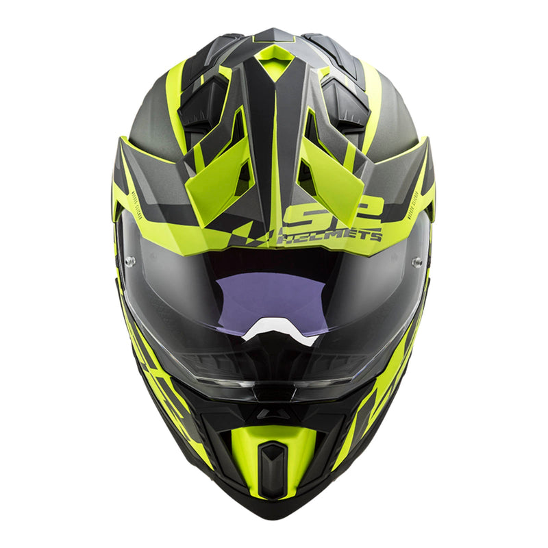 LS2 MX701 Explorer Alter Helmet - Matte Black / Hi-Vis Size 2XL
