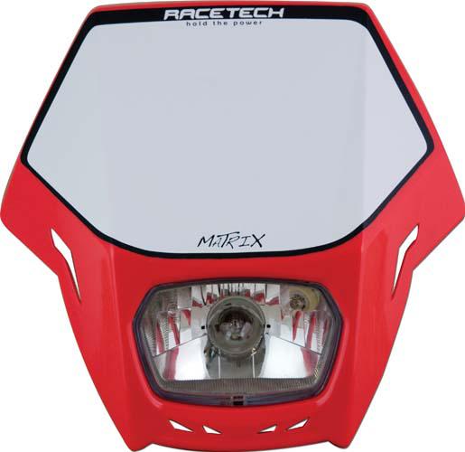 Rtech Headlight Matrix Crf Red E9 Certification For Street Use Includes Park Light & Halogen