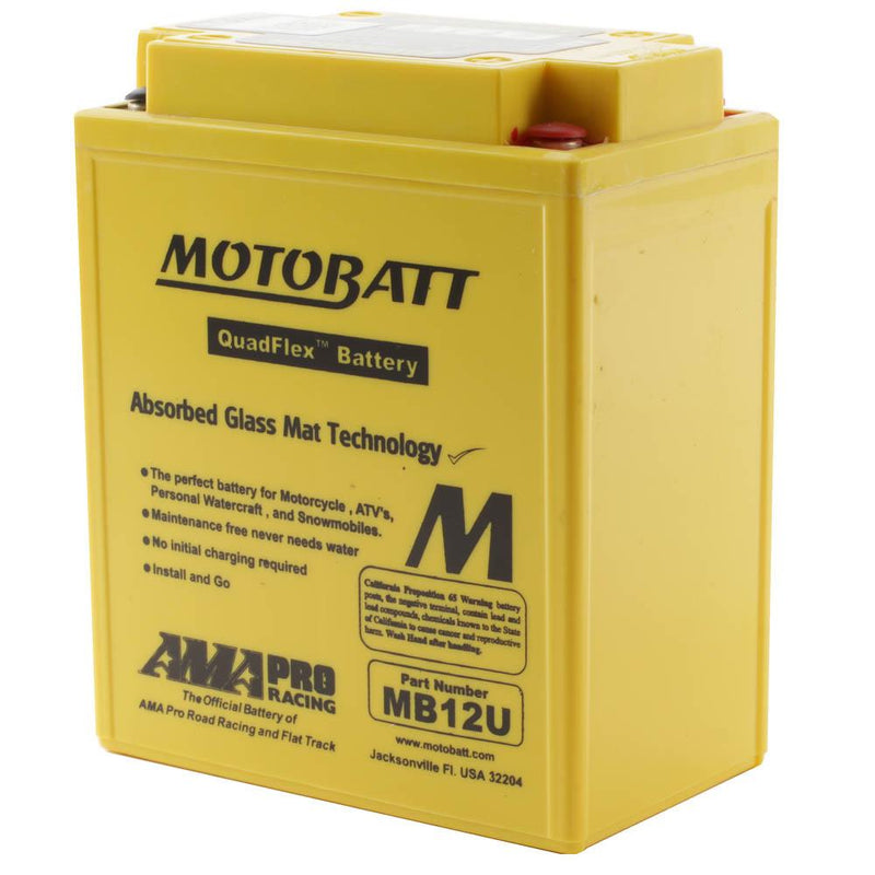 MB12U MOTOBATT QUADFLEX BATTERY (4PCS/CTN)