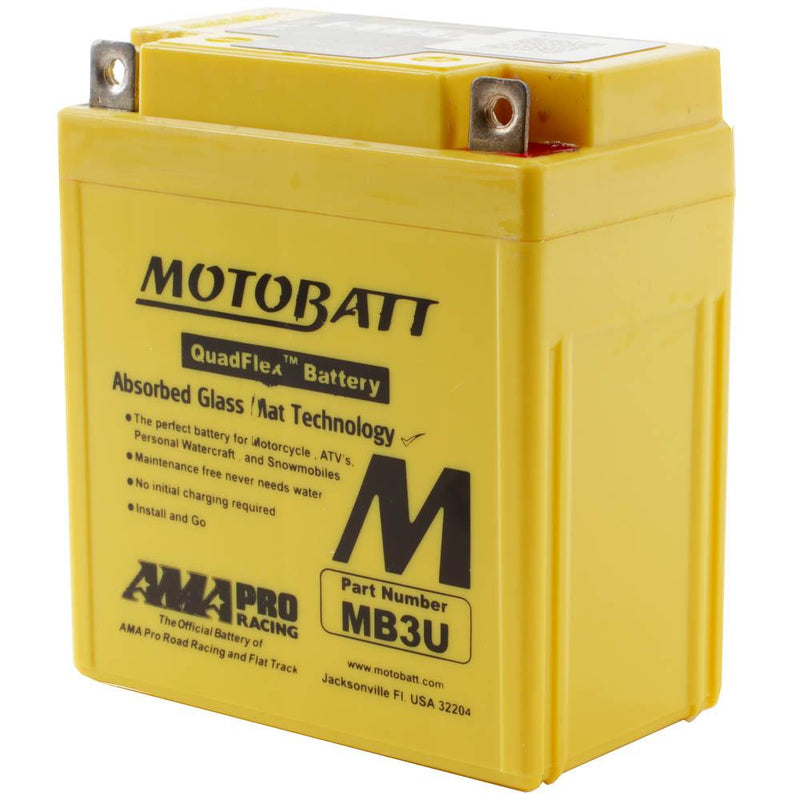 MB3U MOTOBATT QUADFLEX BATTERY (10PCS/CTN)