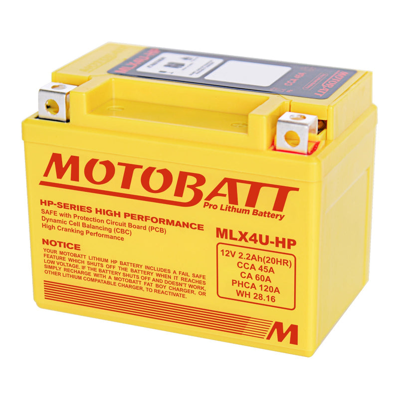 MOTOBATT PRO LITHIUM BATTERY MLX4U-HP *10