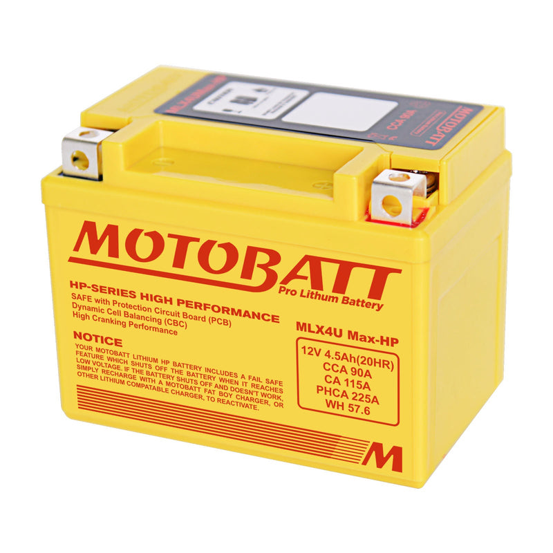 MOTOBATT PRO LITHIUM BATTERY MLX4U MAX-HP *10