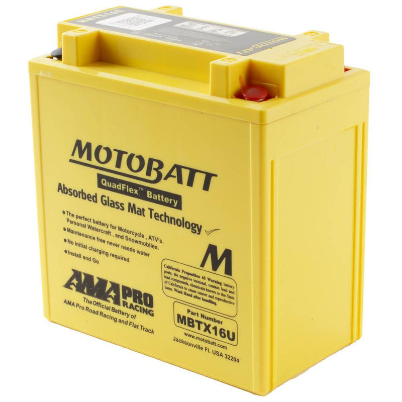 MBTX16U MOTOBATT QUADFLEX BATTERY (4PCS/CTN)