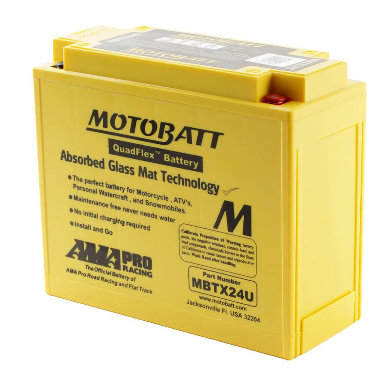 MBTX24U MOTOBATT QUADFLEX BATTERY (4PCS/CTN)