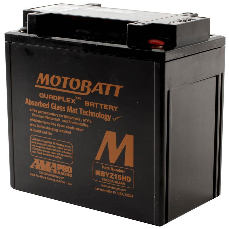 MBYZ16HD BLACK MOTOBATT QUADFLEX BATTERY (4PCS/CTN)