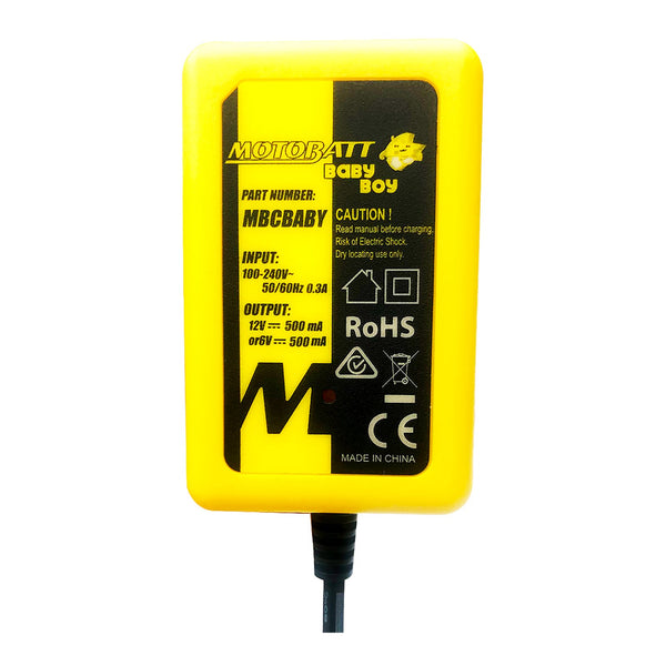 MOTOBATT CHARGER BABY BOY MOTOBATT CHARGER 6v/12v 500mA