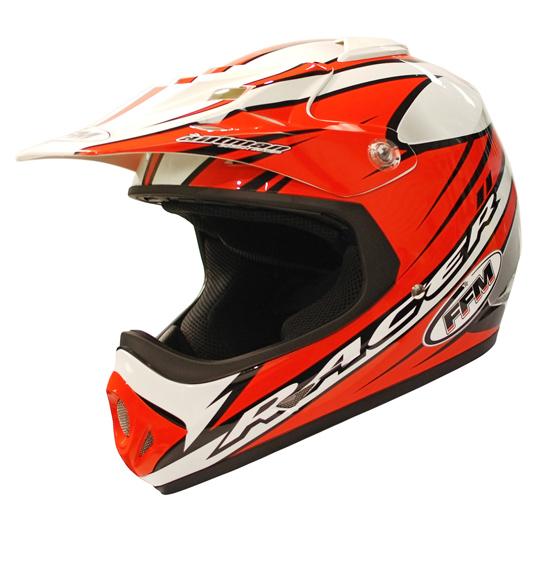 FFM Helmet Motopro 4 Junior "RACER" Red Youth Medium 51cm 52cm