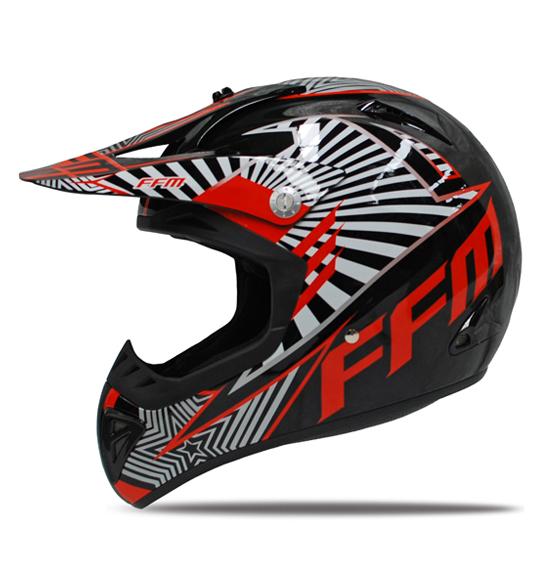 FFM Helmet Motostar 2 Black Red Medium 57cm 58cm
