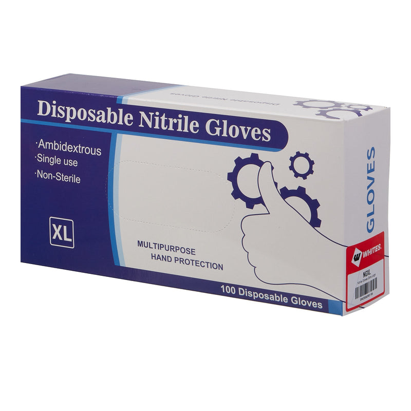 Oxford Nitrile Gloves Latex   Powder Free 100 Pcs Blu XL