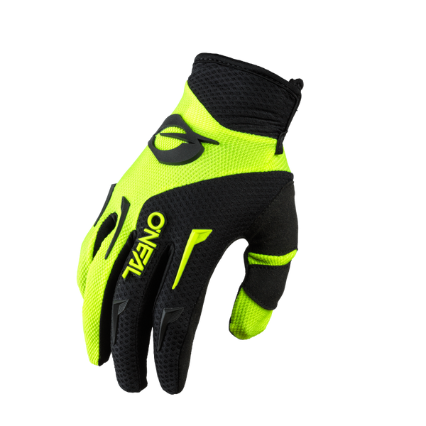 Oneal Element Neon Yellow Black Size Youth (05) Medium Off Road Gloves