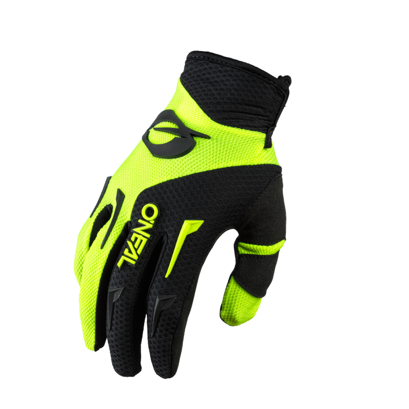Oneal Element Neon Yellow Black Size Youth (05) Medium Off Road Gloves