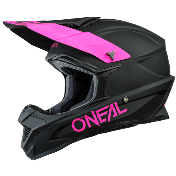 Oneal 1Srs Solid Black Pink Size Small 55cm 56cm Off Road Helmet