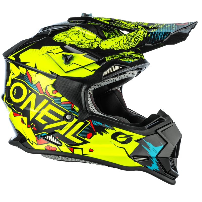 O'Neal 2SRS Villain Neon Yellow Off Road Helmet Size Youth Medium 51cm 52cm