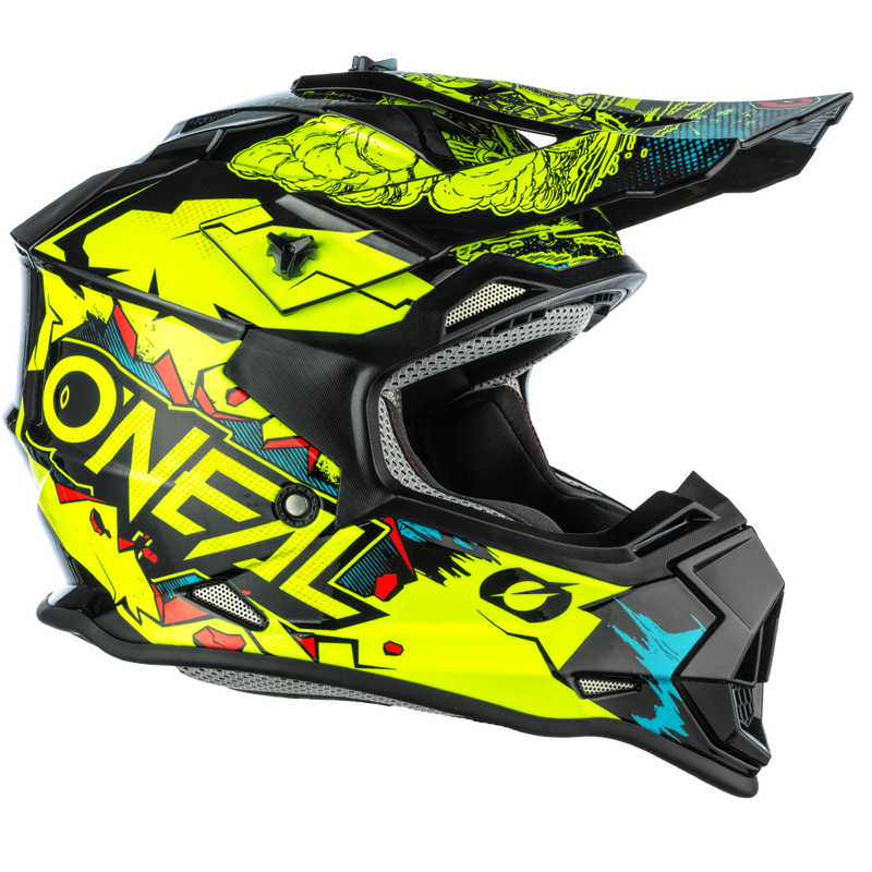 O'Neal 2SRS Villain Neon Yellow Size Youth Youth Large 53cm 54cm Off Road Helmet