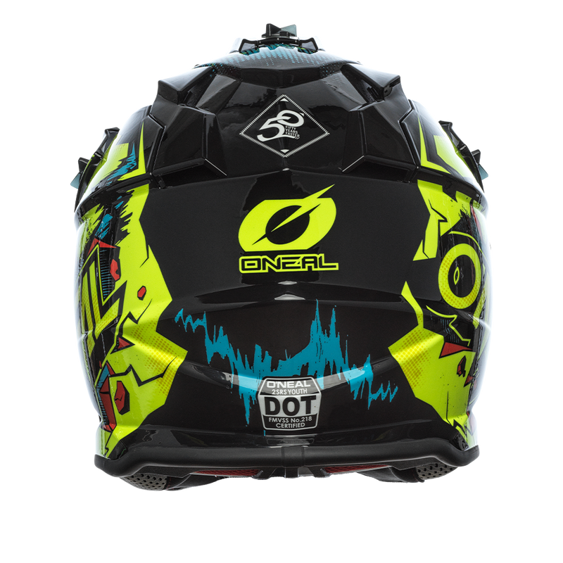 O'Neal 2SRS Villain Neon Yellow Off Road Helmet Size Youth Medium 51cm 52cm