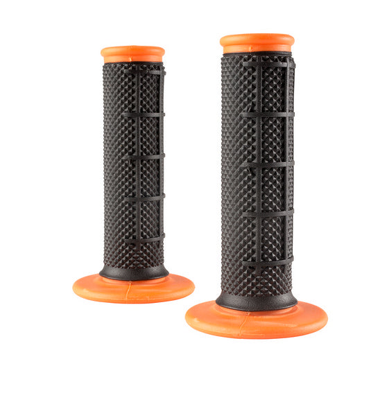 Oneal DUAL COMP OPEN ENDED HALF WAFFLE Black Orange Grips
