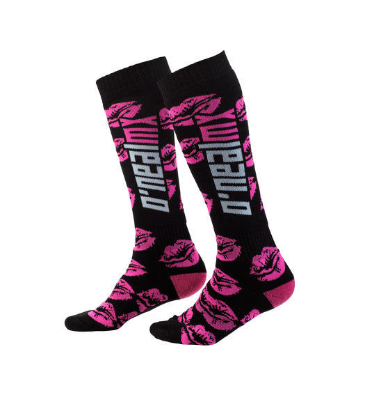 Oneal PRO MX XOXOX Black Pink One Size Youth Socks