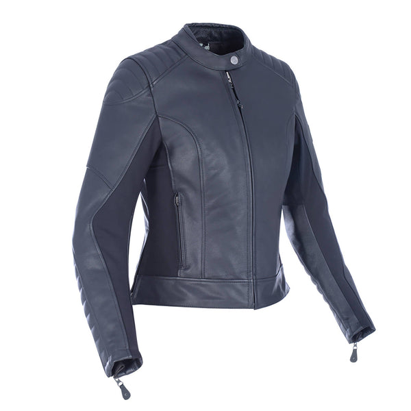 Oxford Beckley Ladies Leather Jacket Black Size 14