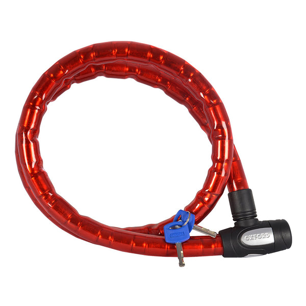 OXFORD BARRIER ARMOURED CABLE LOCK - RED