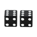 OXFORD LUCKY DICE VALVE CAPS BLK PAIR  (NEW)