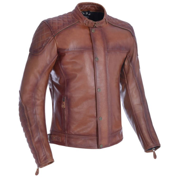 Oxford Hampton Leather Jacket - Bourbon Size 2XL