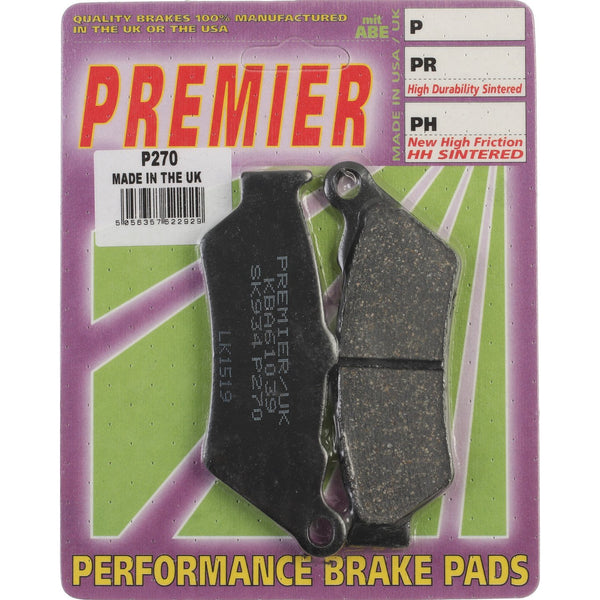 PREMIER BRAKE PADS F650 7.6mm SPEC THICK